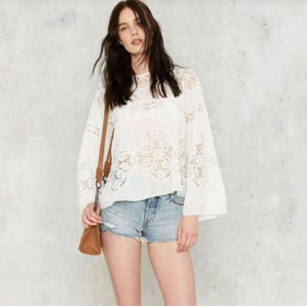 NWT Nasty Gal Sheerly You Can't be Serious Chiffon Blouse